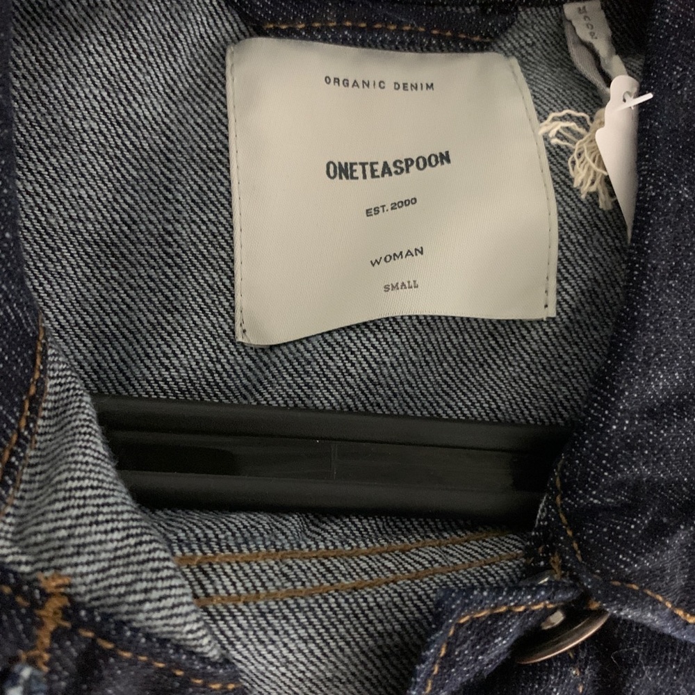 NWT One Teaspoon dark raw denim jean jacket - Picture 7 of 8